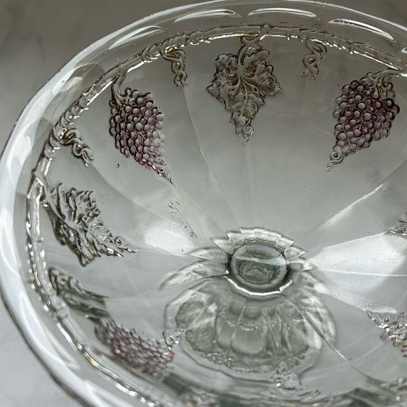 Vintage Indiana Glass Darling Grape Pedestal Compote (Reproduction) - Picture 7 of 15
